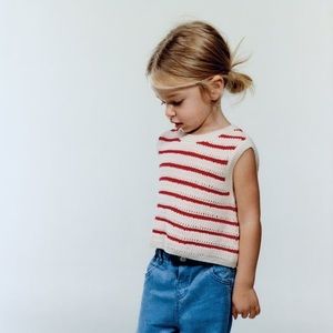 Zara striped knit top 3-4T